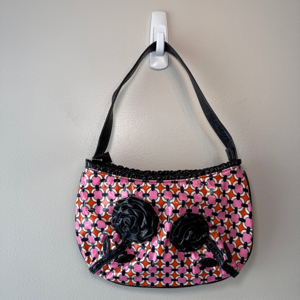 Vera Bradley Comin' Up Roses Frill Collection Shoulder Bag Purse Flower Detail